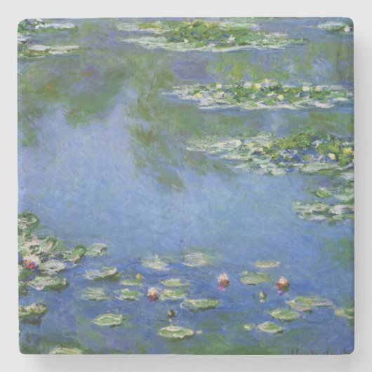 Monet Waterlelies Fine Art (1906) Stenen Onderzetter (Voorkant)