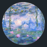 Monet - Waterlelies kunstwerk, 1919 Ronde Sticker<br><div class="desc">Monet - Waterlelies kunstwerk sticker.</div>