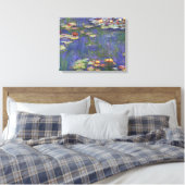 Monet Waterlelies Meesterwerk Schilderij Canvas Afdruk (Insitu (Slaapkamer))