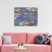 Monet Waterlelies Meesterwerk Schilderij Canvas Afdruk (Insitu (Woonkamer))