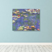 Monet Waterlelies Meesterwerk Schilderij Canvas Afdruk (Insitu (Houten vloer))