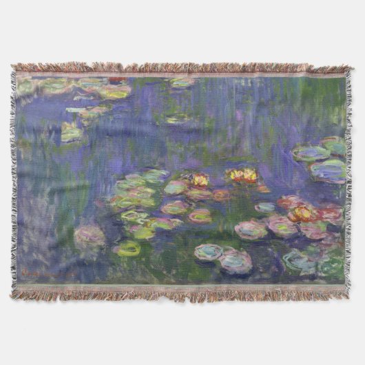 Monet Waterlelies Meesterwerk Schilderij Deken (Voorkant)