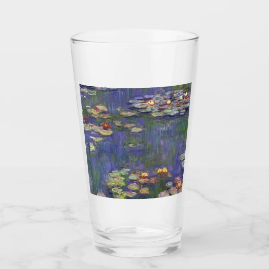 Monet Waterlelies Meesterwerk Schilderij Glas (Voorkant)