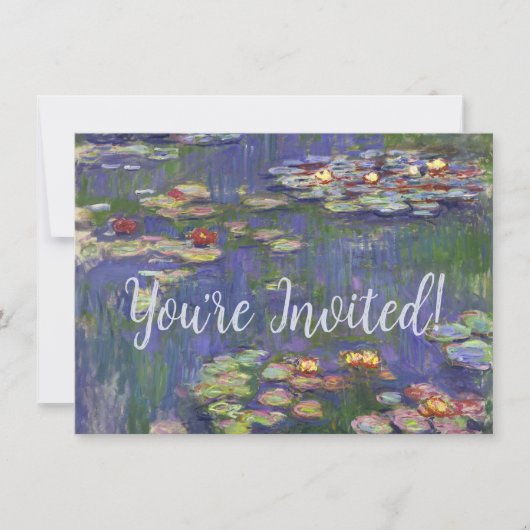 Monet Waterlelies Meesterwerk Schilderij Kaart (Voorkant)