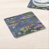 Monet Waterlelies Meesterwerk Schilderij Kartonnen Onderzetters (Schuin)