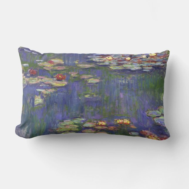 Monet Waterlelies Meesterwerk Schilderij Kussen (Voorkant)