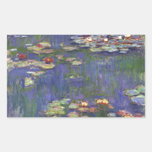Monet Waterlelies Meesterwerk Schilderij Rechthoekige Sticker
