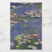 Monet Waterlelies Meesterwerk Schilderij Voedselcontainer Etiket (Enkel label)