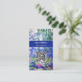 Monet - Waterlelies / Nympheas 1919 - QR Code Visitekaartje (Staand voorkant)