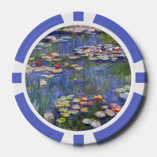 Monet - Waterlelies / Nympheas Poker Chips (Voorkant)