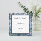 Monet Waterlelies Professioneel Minimalistisch Save The Date (Staand voorkant)