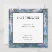 Monet Waterlelies Professioneel Minimalistisch Save The Date (Voorkant)