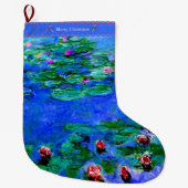 Monet - Waterlelies (rood) Grote Kerstsok (Voorkant)