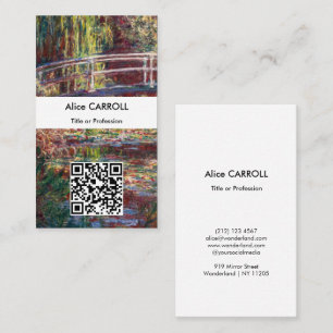 Monet - Waterlelies, Roze Harmonie - QR Code Visitekaartje