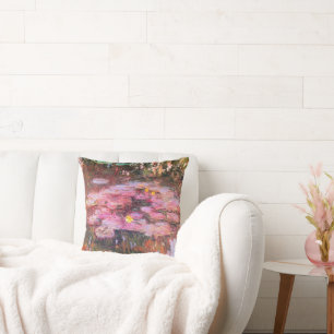 Monet - Waterlelies, roze, Kussen