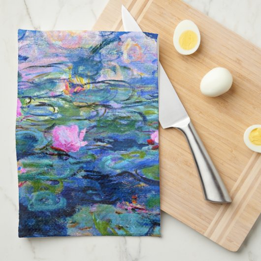 Monet, waterlelies, theedoek (Quarter Fold)