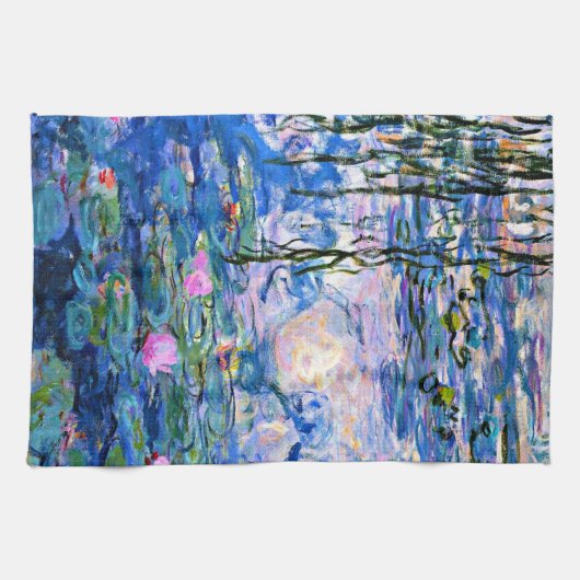 Monet, waterlelies, theedoek (Horizontaal)