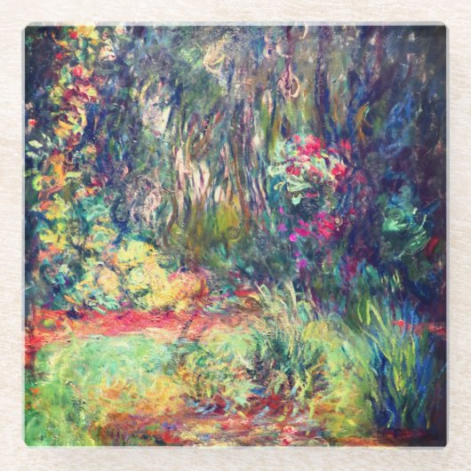 Monet Waterleliviiver Glazen Onderzetter (Voorkant)