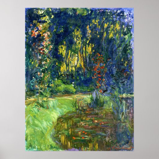 Monet - Waterlellevijver bij Giverny 1919 Poster (Voorkant)