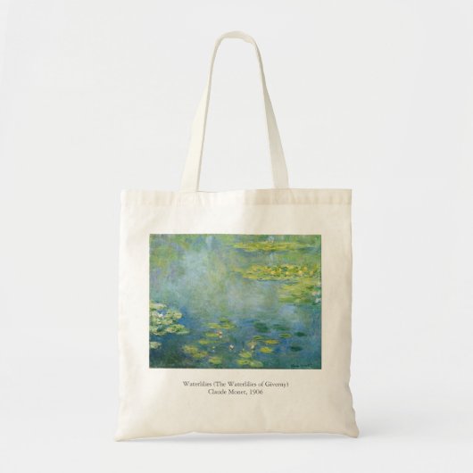 Monet Waterlilies 1906 schilderen Tote Bag (Voorkant)
