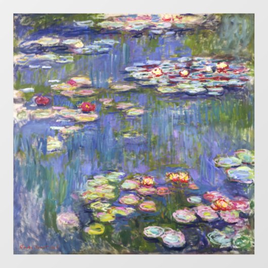 Monet - waterlilies / Nympheas Raamsticker (Vel)