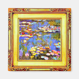 Monet Waterlilies omgeven, Fine Art Magneet