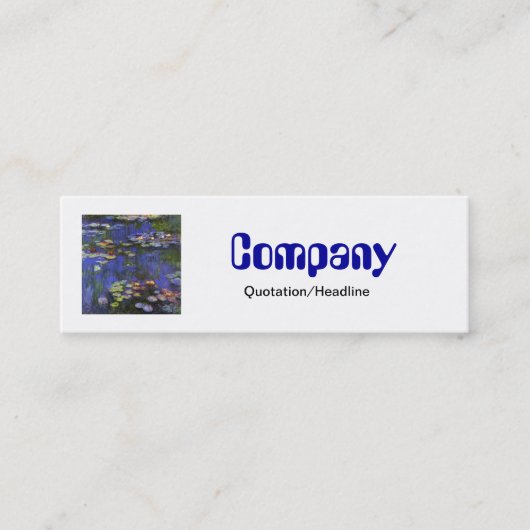 Monet Waterlilies Skinny Visitekaartje (Voorkant)
