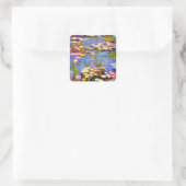 Monet Waterlilies Vierkante Sticker (Tas)