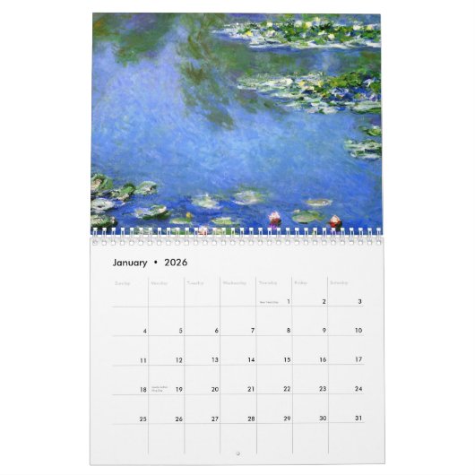 Monet Waterlillies 2015 Kalender (Jan 2026)
