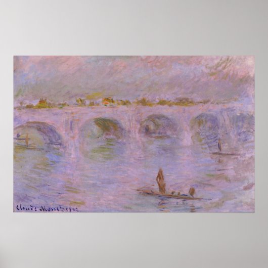 Monet - Waterloo Bridge in Londen Poster (Voorkant)
