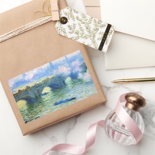 Monet - Waterloo Bridge, Londen, Rechthoekige Sticker (Geschenken)
