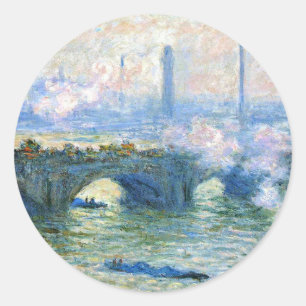 Monet - Waterloo Bridge, Londen Ronde Sticker