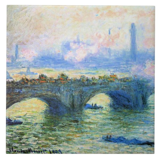Monet - Waterloo Bridge, Londen, Tegeltje (Voorkant)