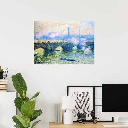 Monet - Waterloo Bridge, London, Poster (Thuiskantoor)