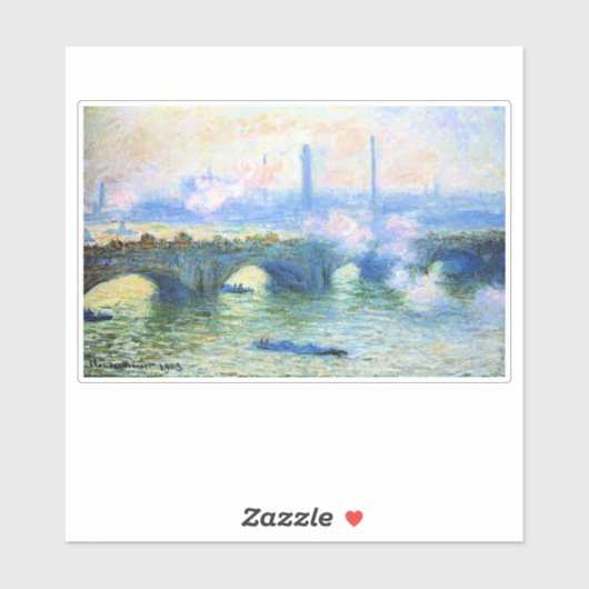 Monet - Waterloo Bridge, London, Sticker (Vel)