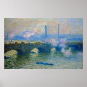Monet: Waterloorbrug in Londen door Claude Monet Poster