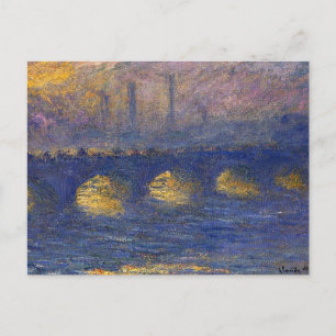 Monet - Waterloorbrug, overcast weer, Briefkaart