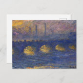Monet - Waterloorbrug, overcast weer, Briefkaart (Voorkant / Achterkant)