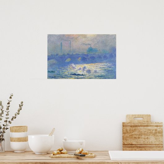 Monet - Waterloorbrug Poster (Keuken)