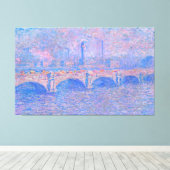 Monet - Waterloorbrug, zonlicht-effect Canvas Afdruk (Insitu (Houten vloer))