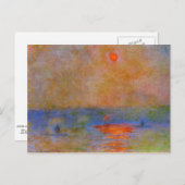 Monet - Waterloorbrug, zonlicht in de mist Briefkaart (Voorkant / Achterkant)