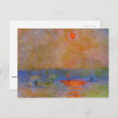 Monet, Waterloorbrug, Zonlicht in de mist Briefkaart (Voorkant / Achterkant)
