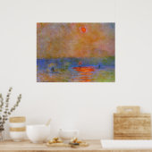 Monet - Waterloorbrug, zonlicht in de mist Poster (Keuken)