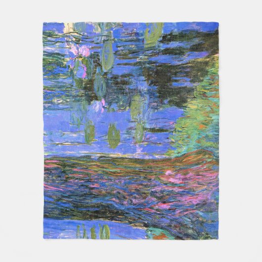Monet - Weeping Willow en Water Lily Pond, Fleece Deken (Voorkant)