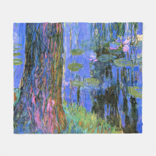 Monet - Weeping Willow en Water Lily Pond, Fleece Deken