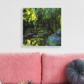 MONET WEEPING WILLOWS Stretched Canvas Print (Insitu (Woonkamer))