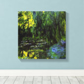MONET WEEPING WILLOWS Stretched Canvas Print (Insitu (Houten vloer))