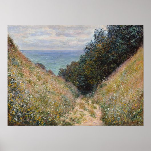 Monet - Weg bij La Cavee Pourville Poster (Voorkant)