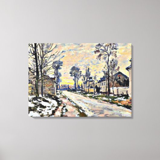 Monet - Weg naar Louveciennes, Impressionisme Canvas Afdruk (Voorkant)