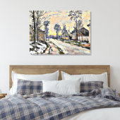 Monet - Weg naar Louveciennes, Impressionisme Canvas Afdruk (Insitu (Slaapkamer))